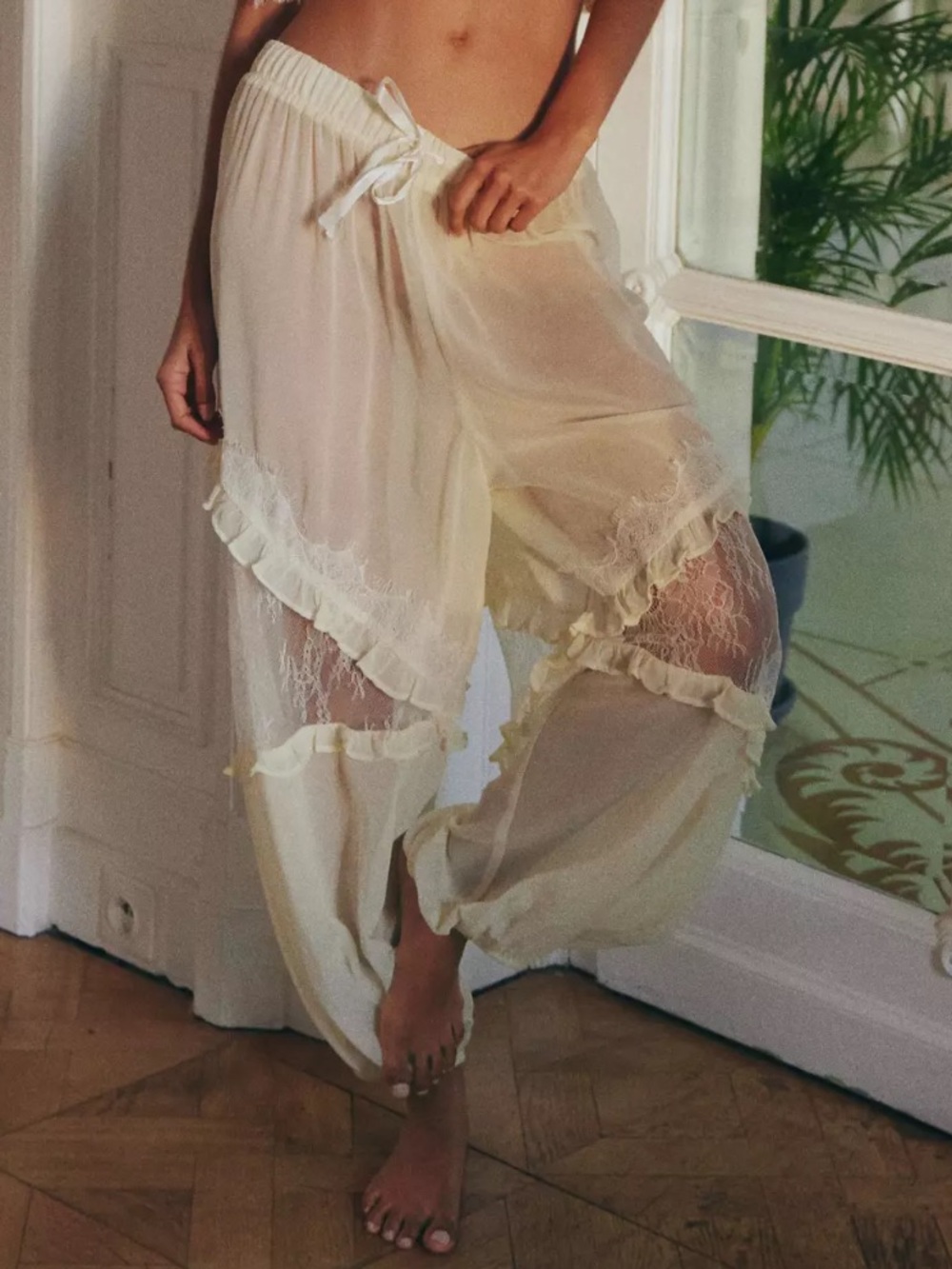 LyreBird by Anthropologie Sheer Lave Ballon Pants